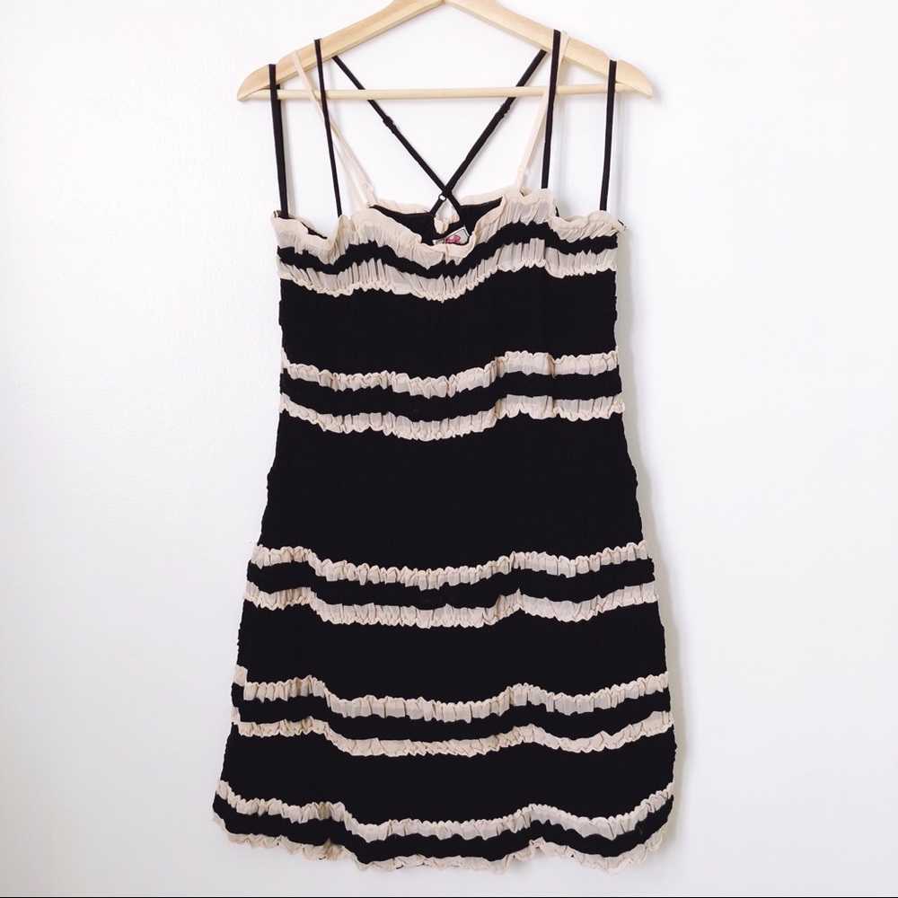 Yoana Baraschi Black & Pink Strappy Dress